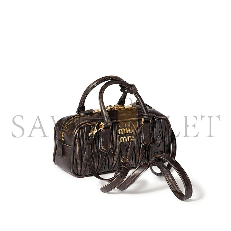 MIU MIU ARCADIE MATELASSÉ LEATHER TOTE BAG  (22*10.5*7.5cm)